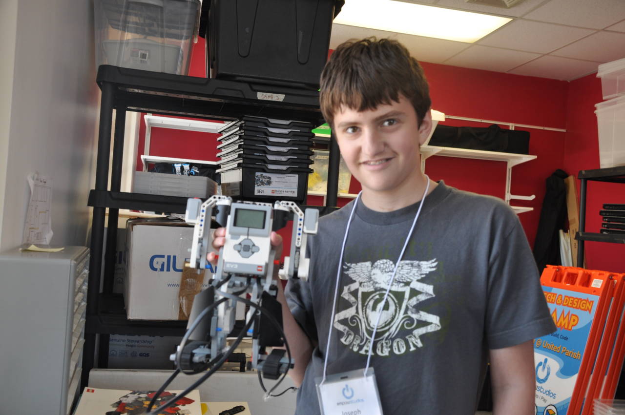 Boy with Robotics at Empow Studios