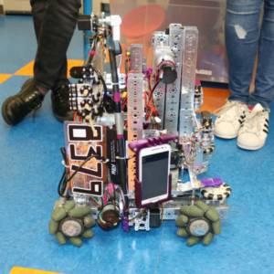 Parity Bits robot at Empow Studios during iRobot Robotics Week