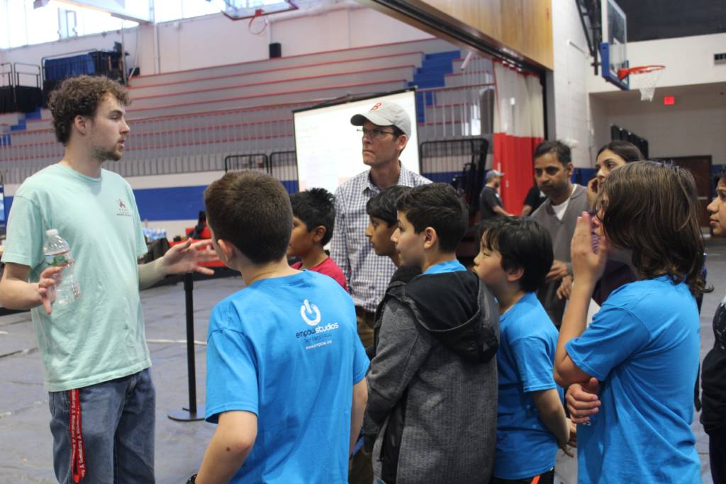 iRobot speaks to children at Robotics Week at Empow Studios