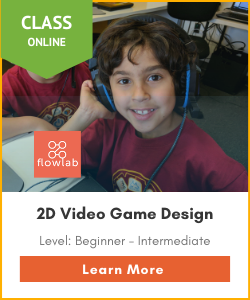 2D Video Game Design online class with Flowlab