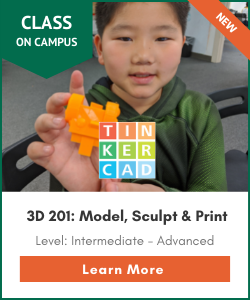 3D 201: Modeling & Printing on campus class