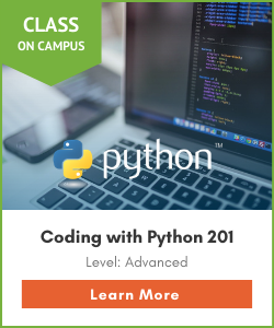 Coding with Python 201 on campus class